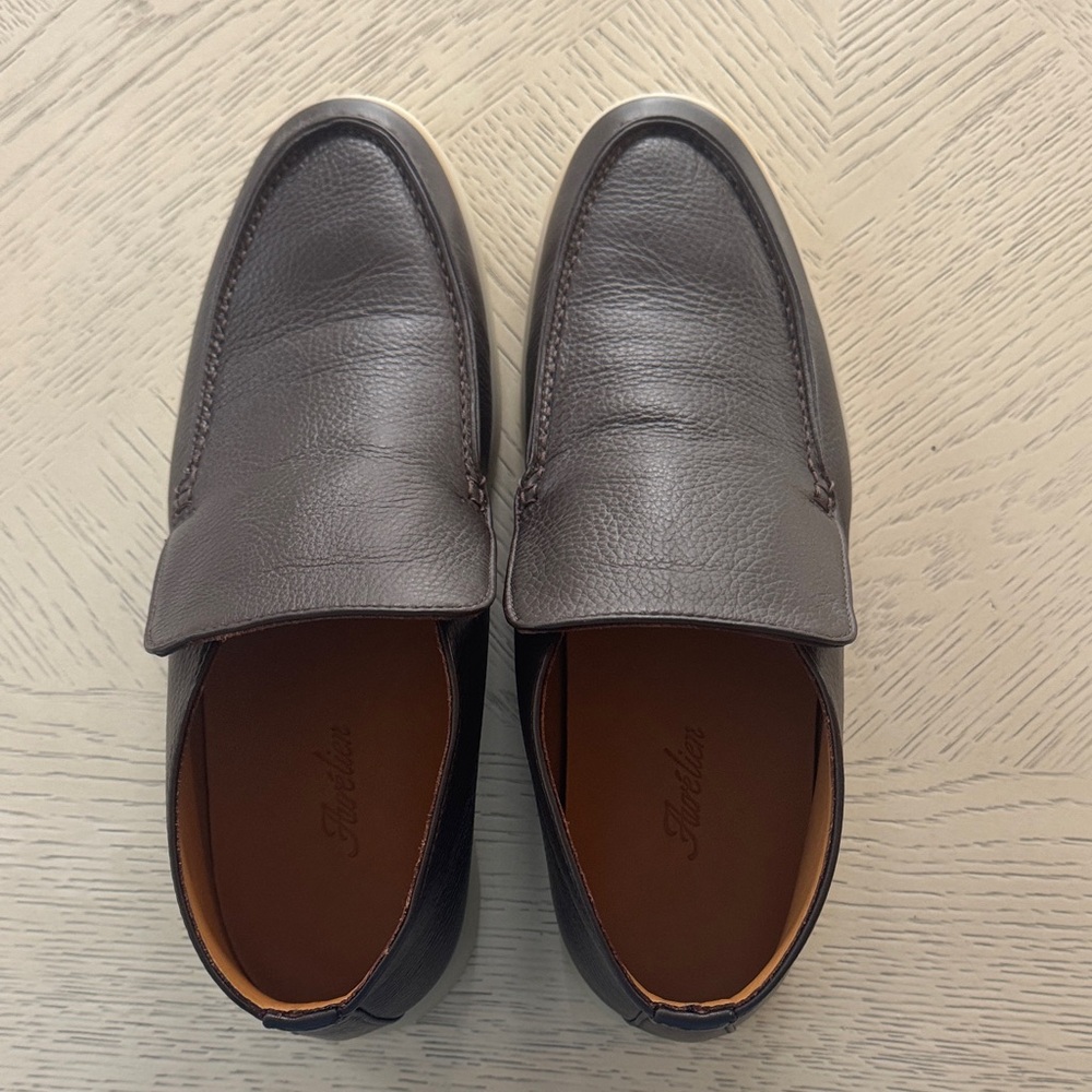 Aurelian Brown Grain City Loafers - Picture 5 of 5